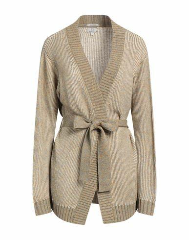 Woolrich Woman Cardigan Sage green Linen, Cotton Cover