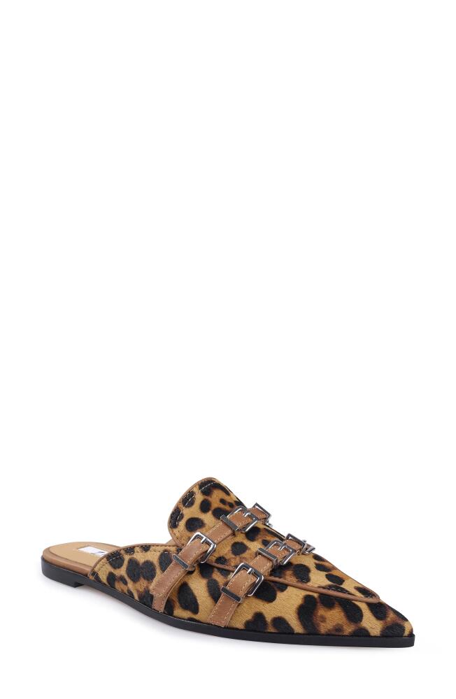 ZIGI Rous Genuine Calf Hair Mule in Leopard Calf Hair Cover