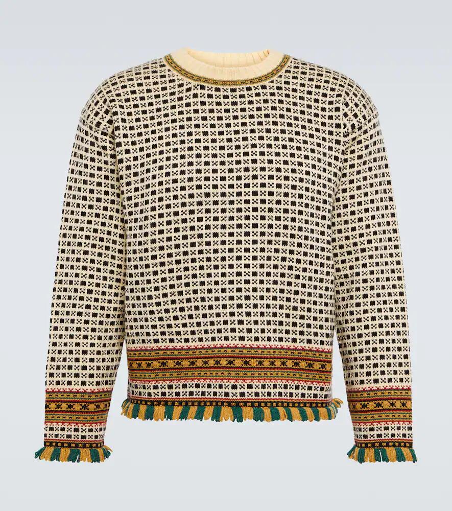 Bode Jacquard wool sweater Cover