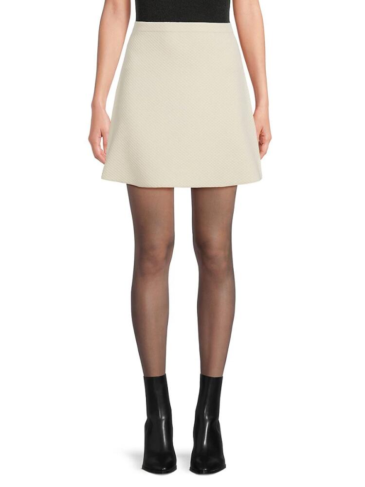 Theory Women's Teslia Quilted Mini Skirt - Vanilla Cream Cover