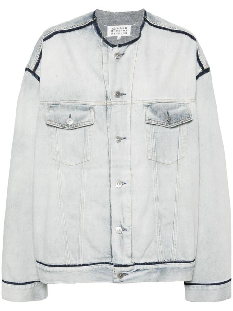 Maison Margiela contrasting border denim jacket - Blue Cover