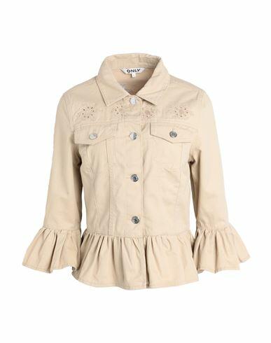 Only Woman Jacket Beige Cotton Cover