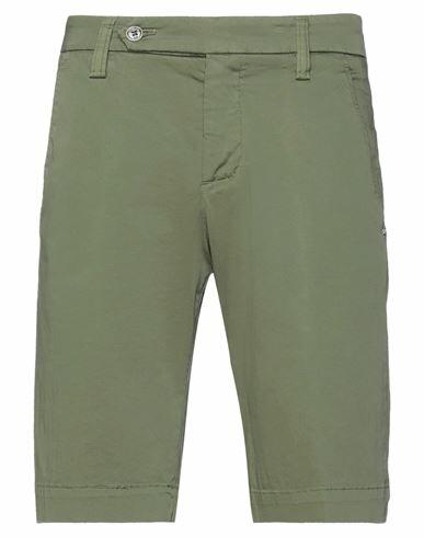 Entre Amis Man Shorts & Bermuda Shorts Green Cotton, Elastane Cover