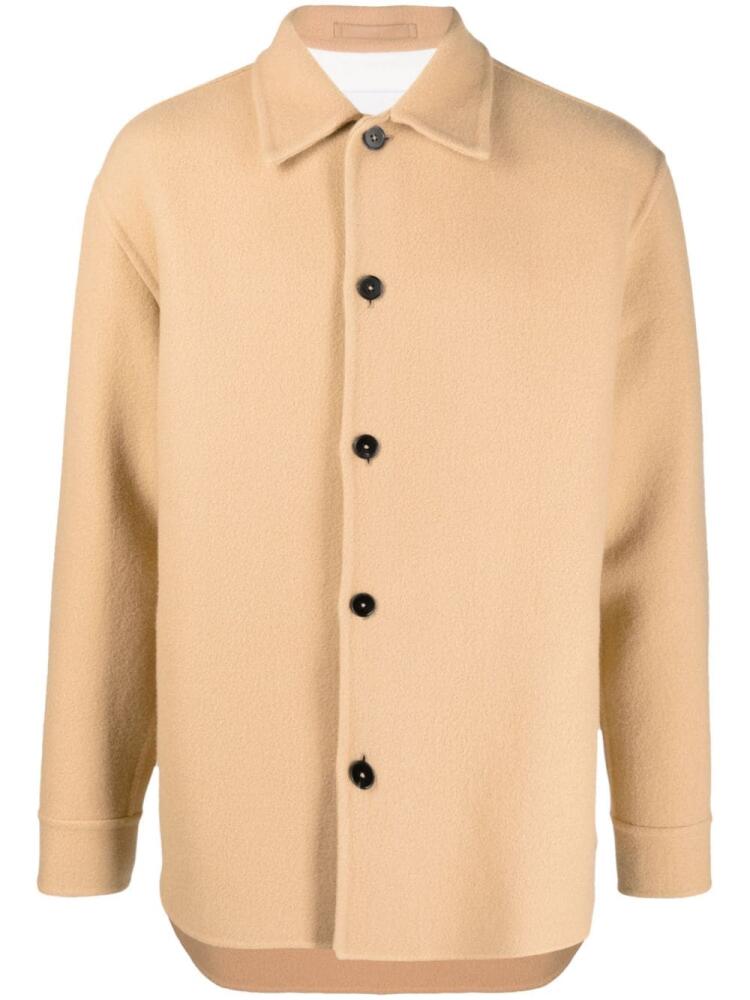 Jil Sander button-up long-sleeved overshirt - Neutrals Cover