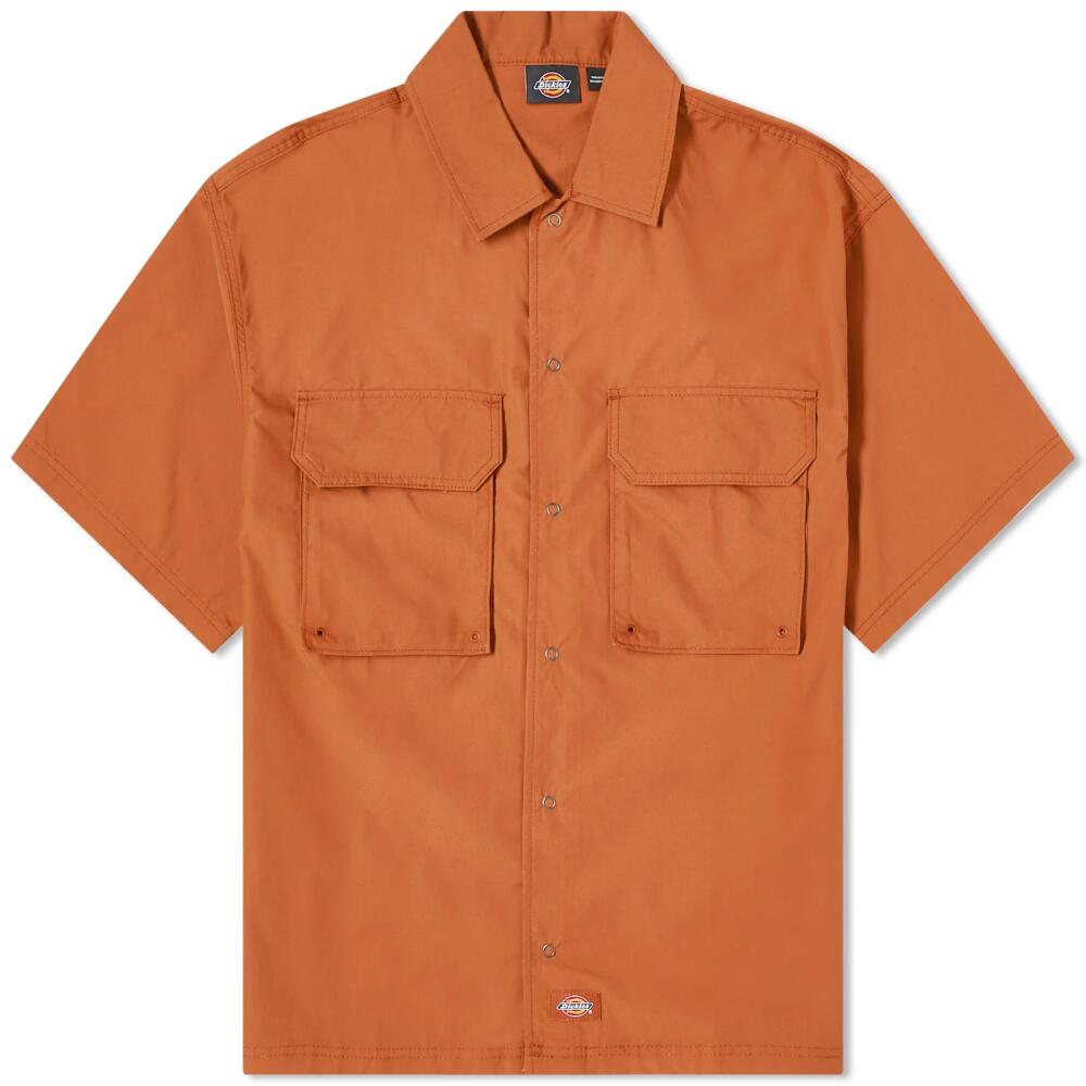 Dickies Men's Fishersville Short Sleeve Utility Shirt in Mocha Bisque Cover