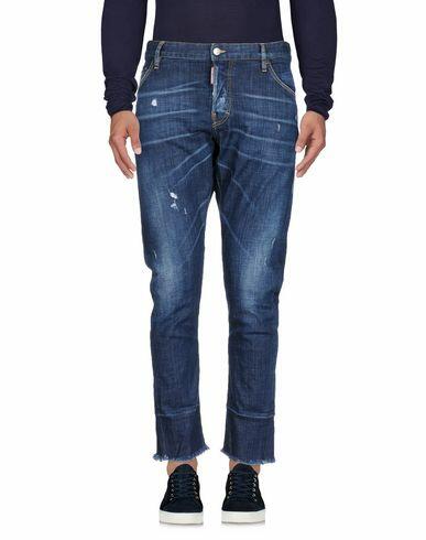 Dsquared2 Man Jeans Blue Cotton, Elastane, Bovine leather, Brass Cover