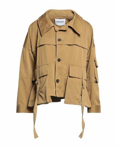 Dondup Woman Jacket Khaki Cotton Cover