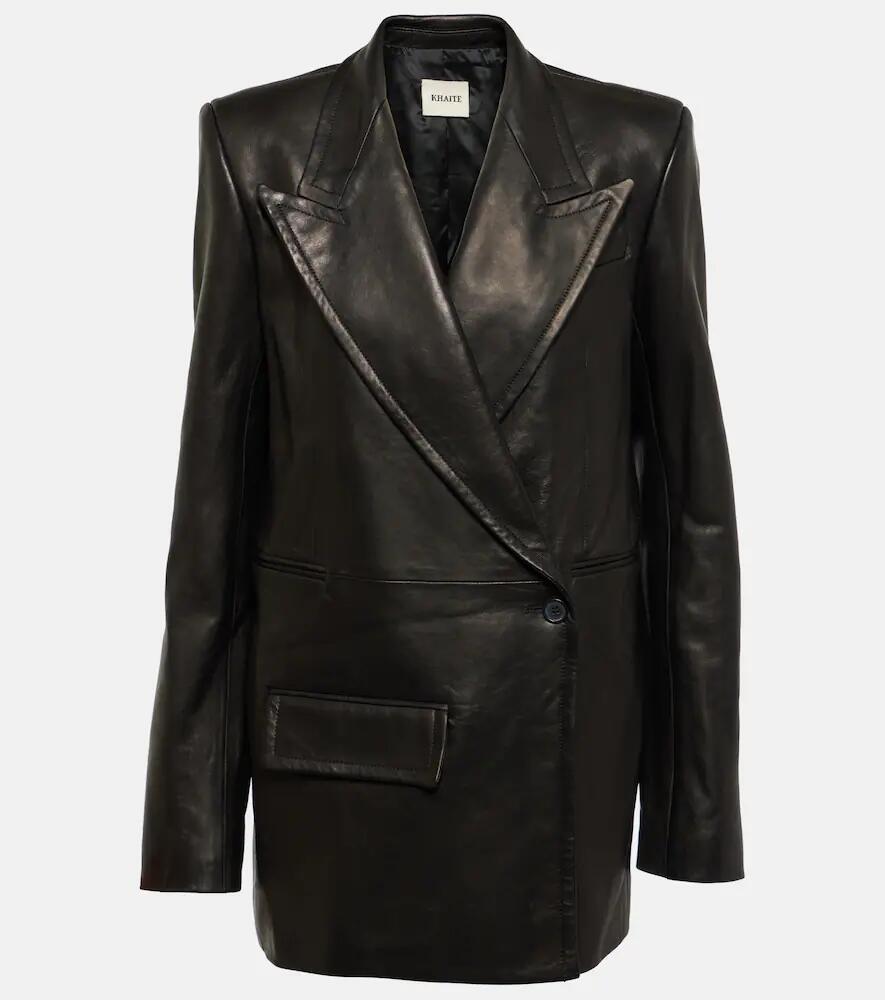 Khaite Jacobson leather blazer Cover