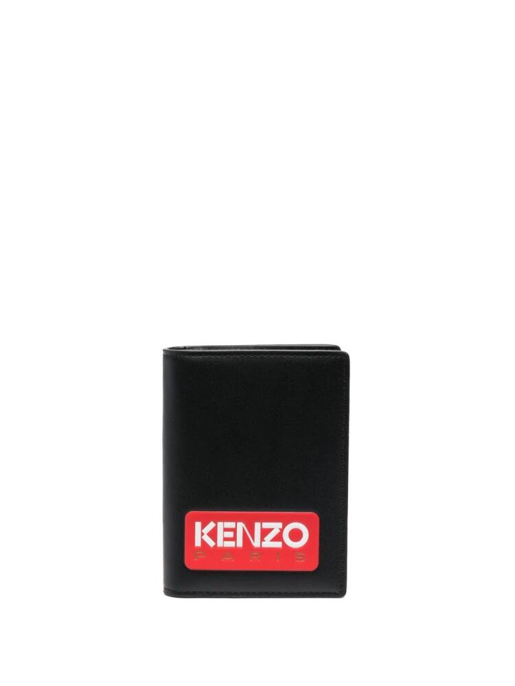 Kenzo logo-patch bi-fold wallet - Black Cover