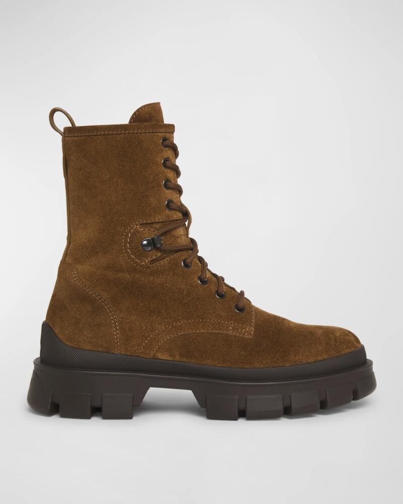 Moncler Hevea Suede Combat Boots Cover