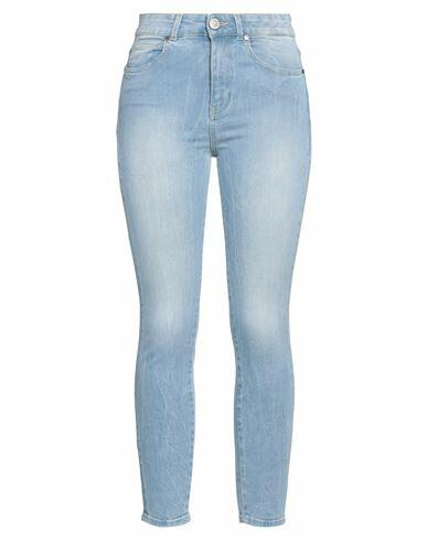 Gaëlle Paris Woman Jeans Blue Cotton, Elastane Cover