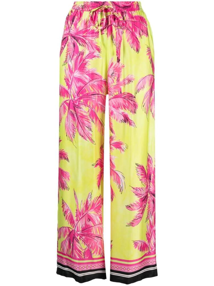 ERMANNO FIRENZE floral-print wide-leg trousers - Green Cover