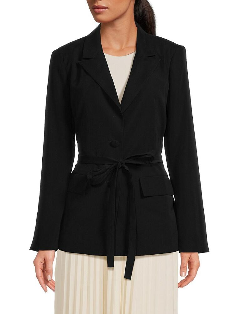 Saks Fifth Avenue Women's Tie Front Blazer - Black Cover