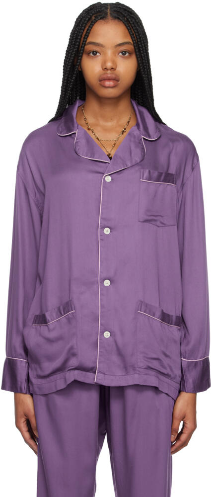 Bode Purple Amethyst Pyjama Shirt Cover