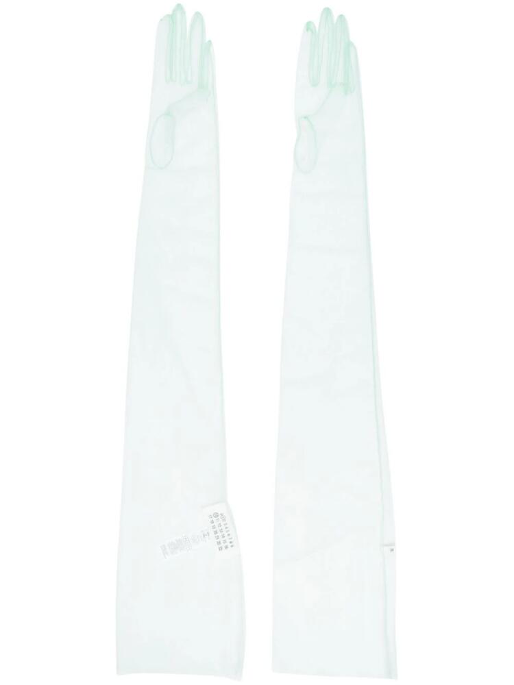 Maison Margiela tulle opera gloves - Green Cover