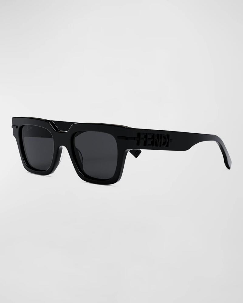 Monochrome Fendigraphy Acetate Rectangle Sunglasses Cover