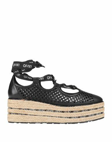 Liu •jo Woman Espadrilles Black Goat skin Cover