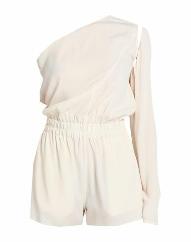 Rick Owens Woman Jumpsuit Ivory Acetate, Silk Cover