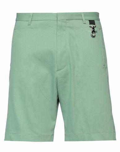 Paura Man Shorts & Bermuda Shorts Green Cotton Cover