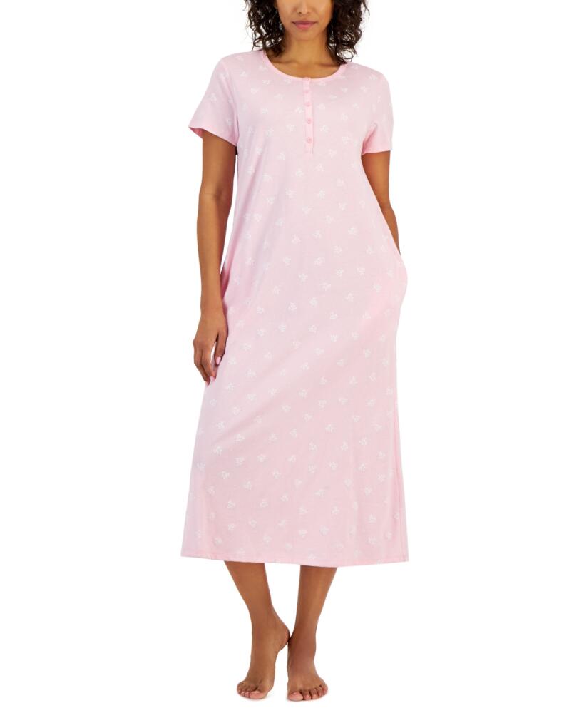 Charter Club Women's Cotton Printed Nightgown, Created for Macy's - Ditsy Floral Cover