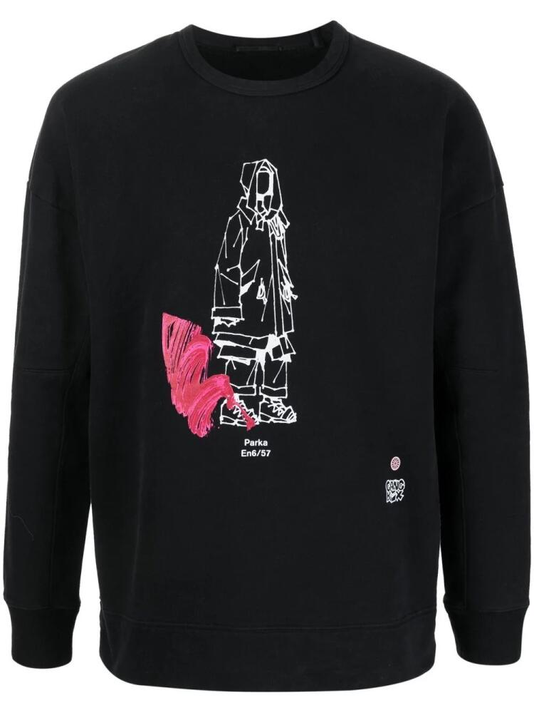 Ten C graphic-print crew neck jumper - Black Cover