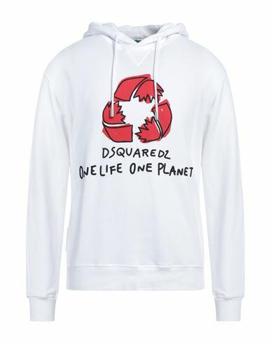 Dsquared2 Man Sweatshirt White Cotton, Elastane Cover