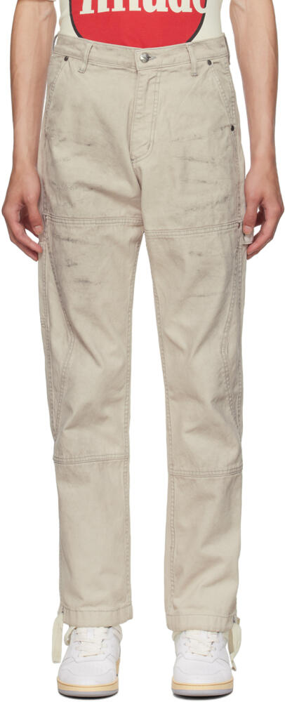 Rhude Gray Painter Trousers Cover