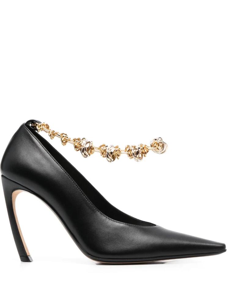 Lanvin Swing 95mm knotted-chain pumps - Black Cover