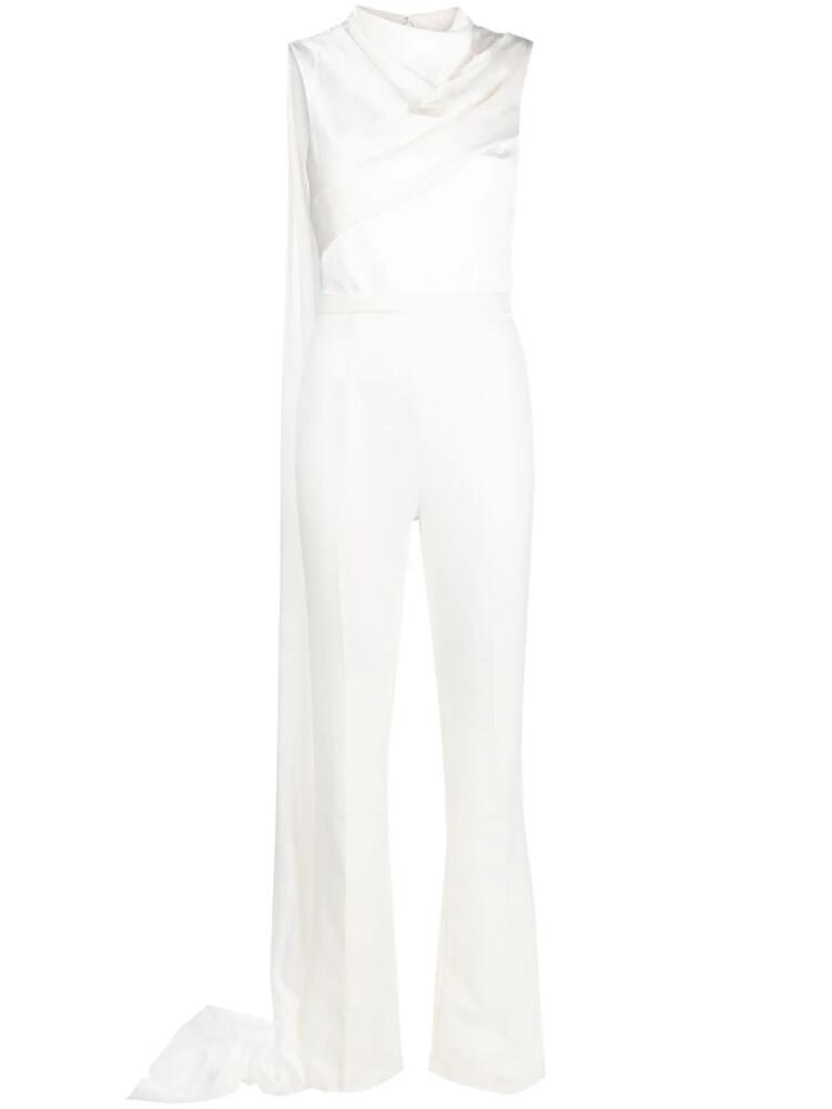 Safiyaa scarf detail jumpsuit - White Cover