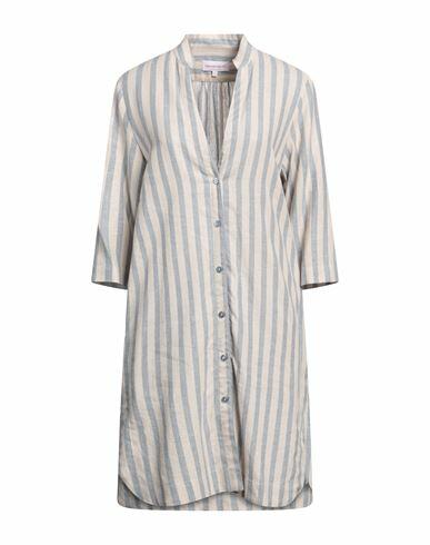 Annamariapaletti Woman Mini dress Pastel blue Viscose, Linen Cover