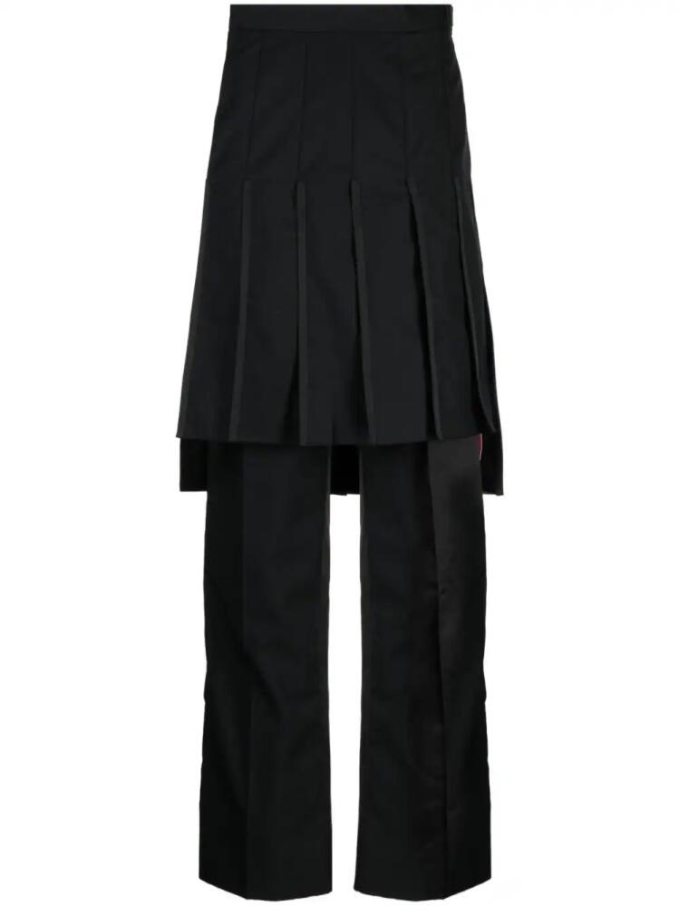 Thom Browne Super 120's Collage pleated trouser skirt - Black Cover