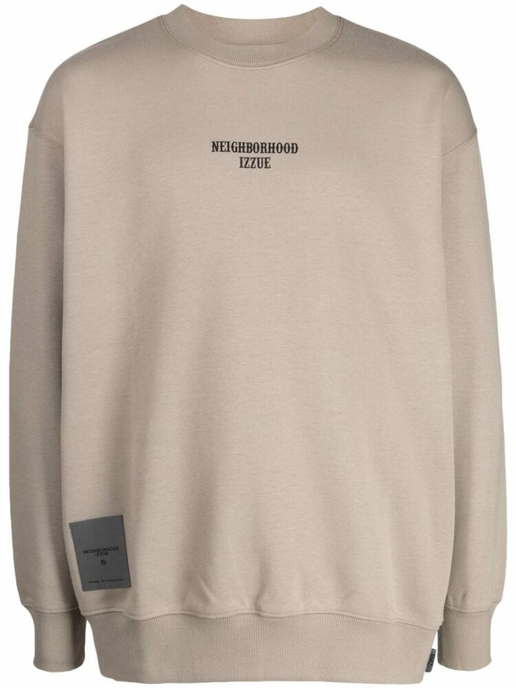 izzue logo-print crew-neck jumper - Grey Cover