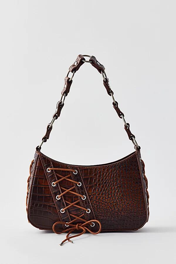 Silence + Noise Kez Boho Laced Baguette Bag in Brown Cover