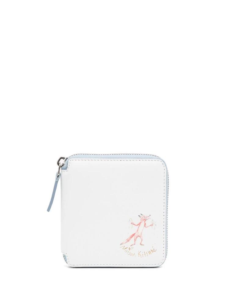 Maison Kitsuné zip-around wallet - White Cover