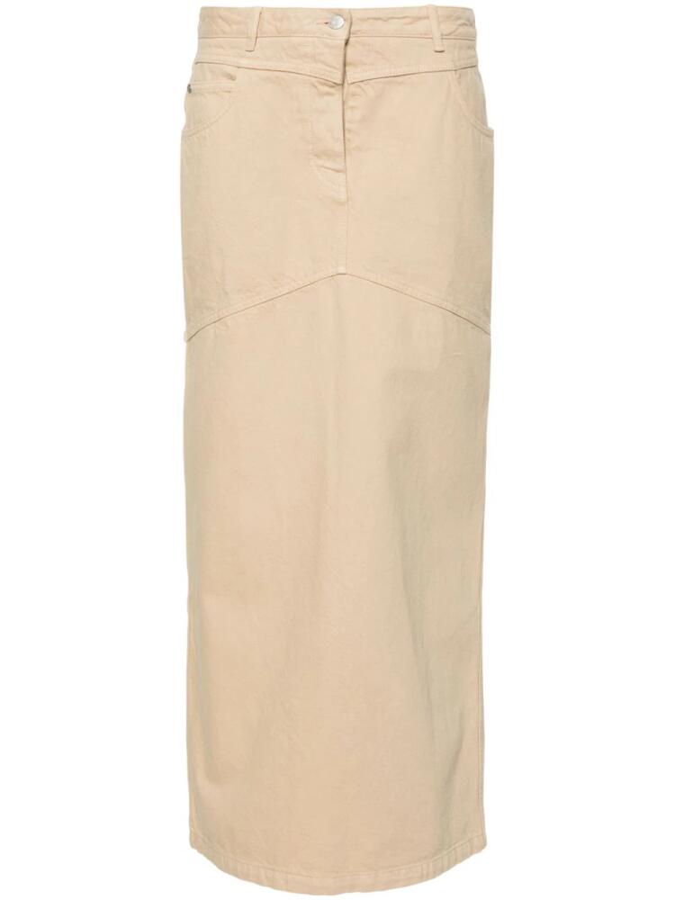 HERSKIND Nikita twill midi skirt - Neutrals Cover