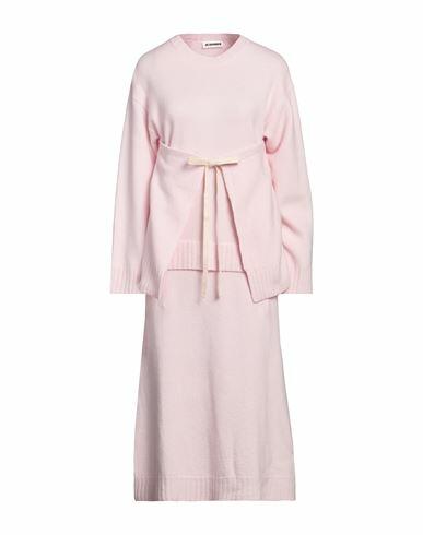 Jil Sander Woman Midi dress Light pink Wool Cover