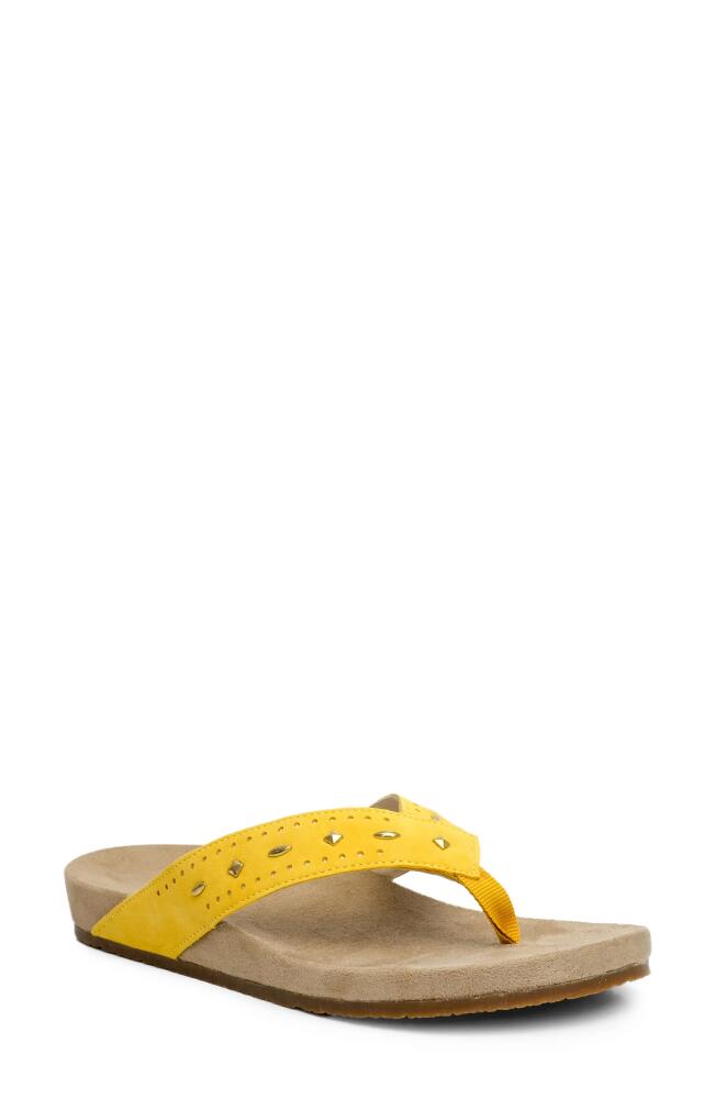 Revitalign Kena Stud Flip Flop in Mineral Yellow Cover