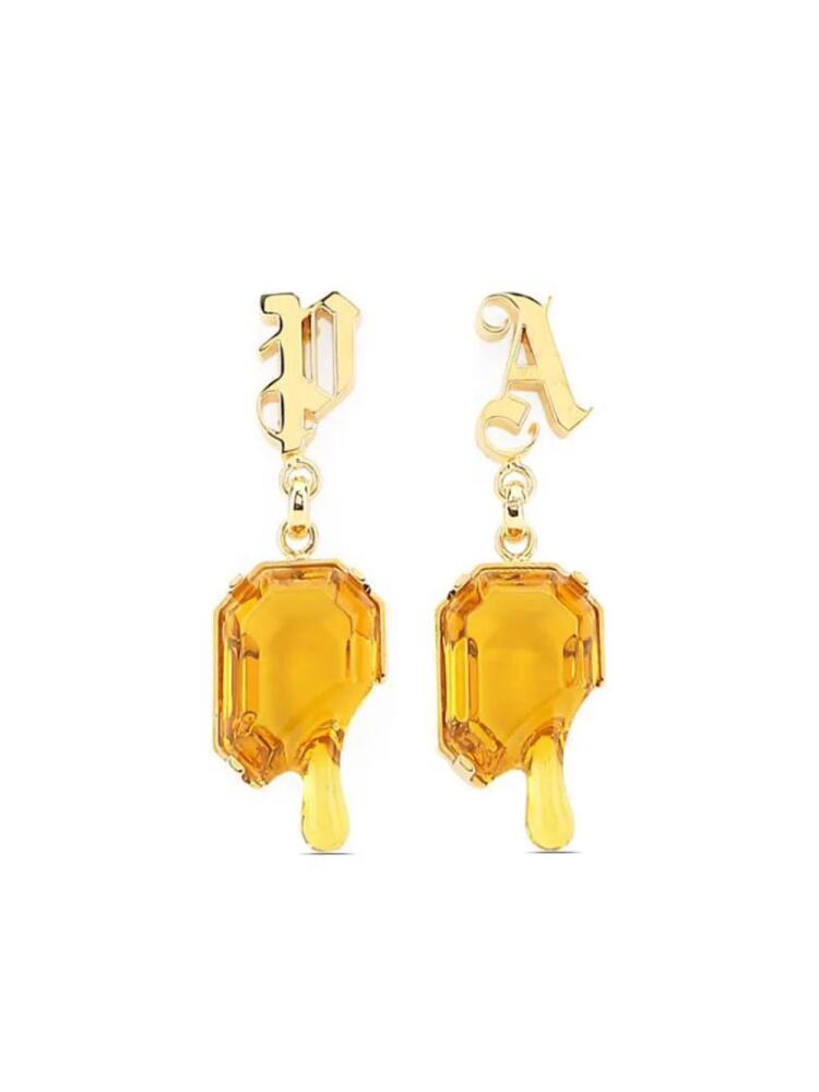 Palm Angels stone-pendant earrings - Gold Cover