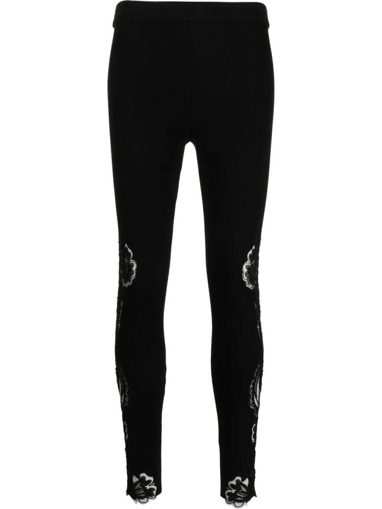 Ermanno Scervino floral-lace stretch lycra leggings - Black Cover