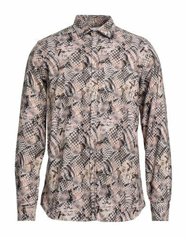 Aglini Man Shirt Ivory Cotton Cover