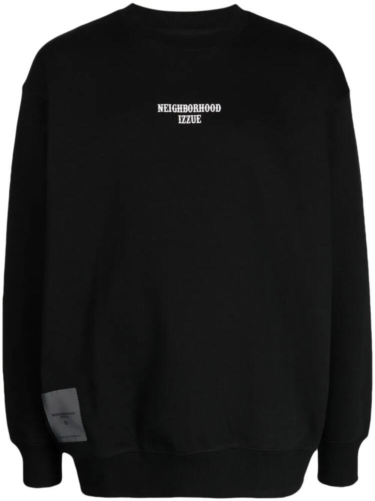 izzue logo-print crew-neck jumper - Black Cover