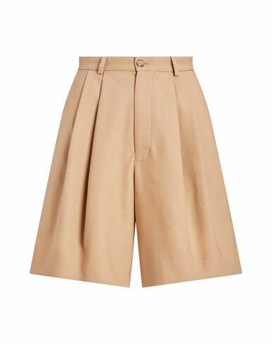 Polo Ralph Lauren Relaxed Fit Long Pleated Linen Short Woman Shorts & Bermuda Shorts Sand Cotton, Wool Cover