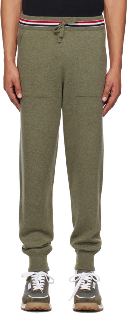 Thom Browne Khaki Cashmere Sweatpants Cover