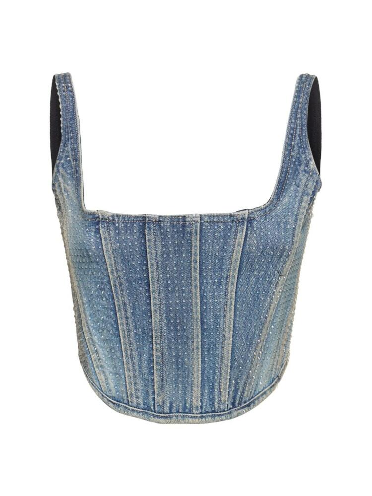 MARC JACOBS Crystal Denim Corset Cover