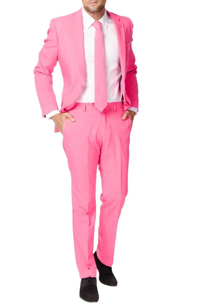 OppoSuits 'Mr. Pink' Trim Fit Two-Piece Suit with Tie Cover