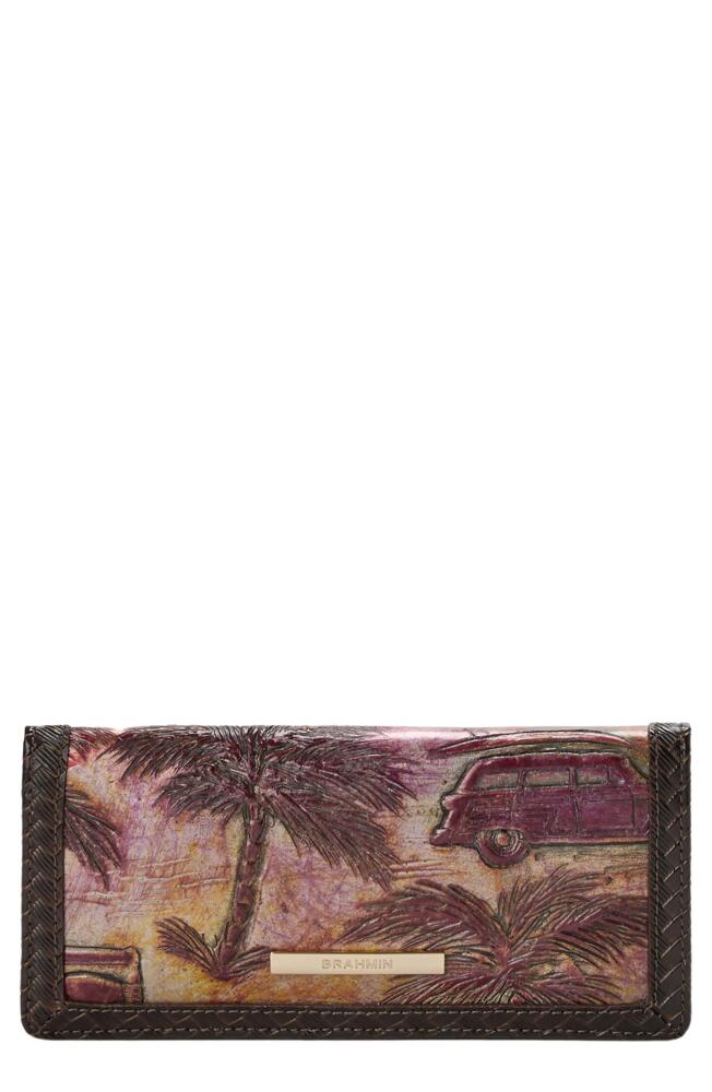 Brahmin Ady Embossed Leather Wallet in Brown Multi Cover