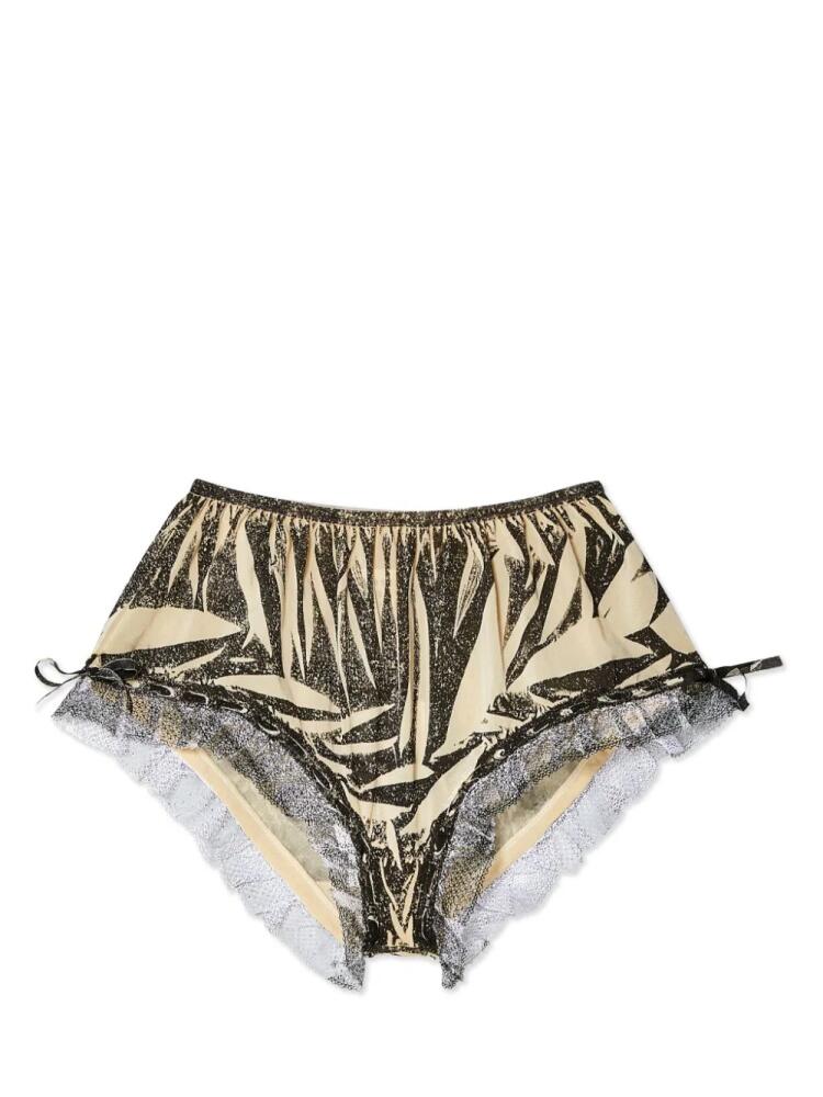 Maison Margiela graphic-print side-tie briefs - Neutrals Cover