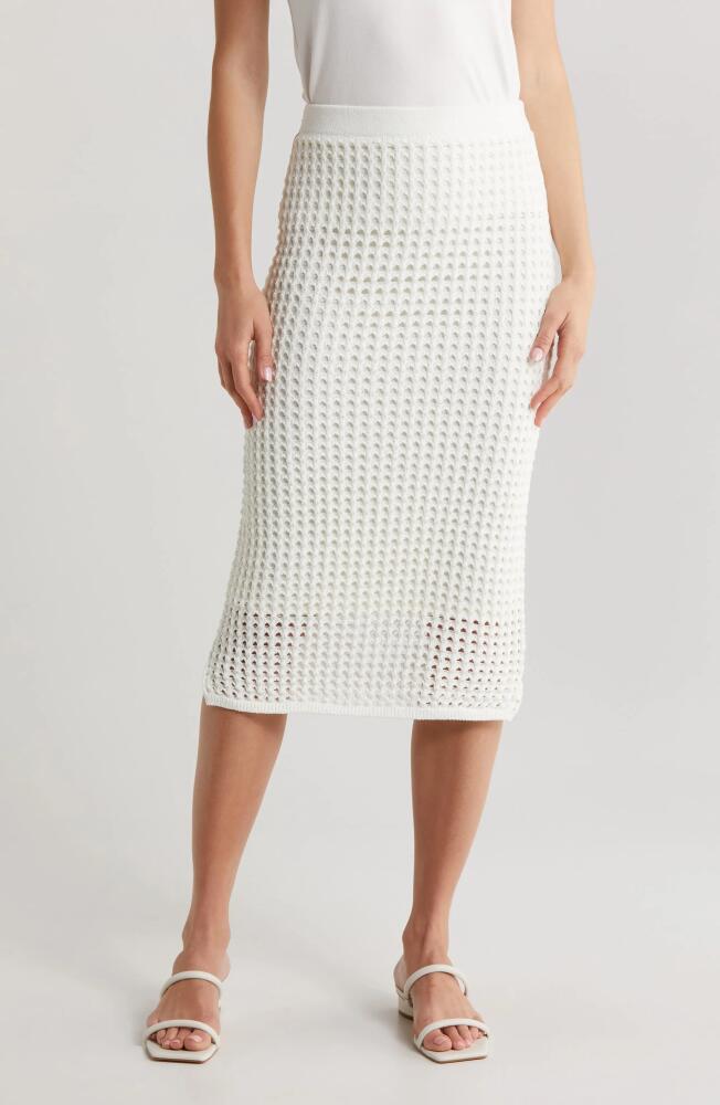 Vince Camuto Open Stitch Sweater Skirt in New Ivory Cover