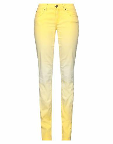 Angelo Marani Woman Pants Yellow Cotton, Polyamide, Elastane Cover