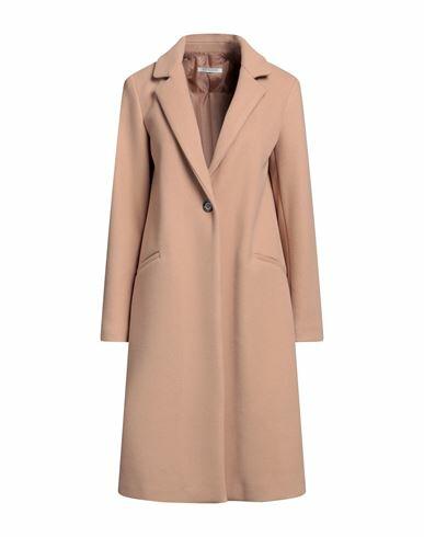 Biancoghiaccio Woman Coat Camel Acrylic, Polyester, Wool Cover